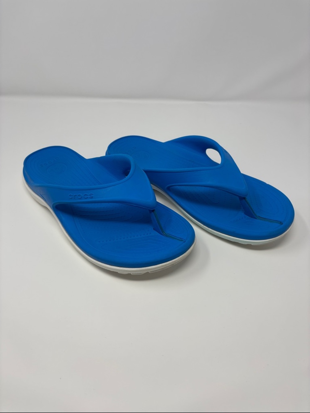 CROCS Royal Blue Foam Flip Thong Sandals